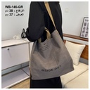 حقيبة نسائية كتان رصاصي