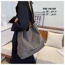 حقيبة نسائية كتان رصاصي