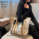 حقيبة نسائية صوف حياكة ناعمة ابيض