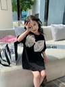 شيرت بناتي اسود