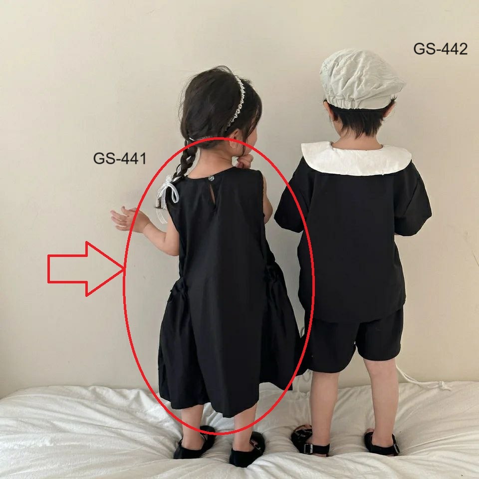 فستان بناتي اسود
