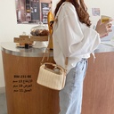 حقيبة نسائية خوص ناعم  بيجي
