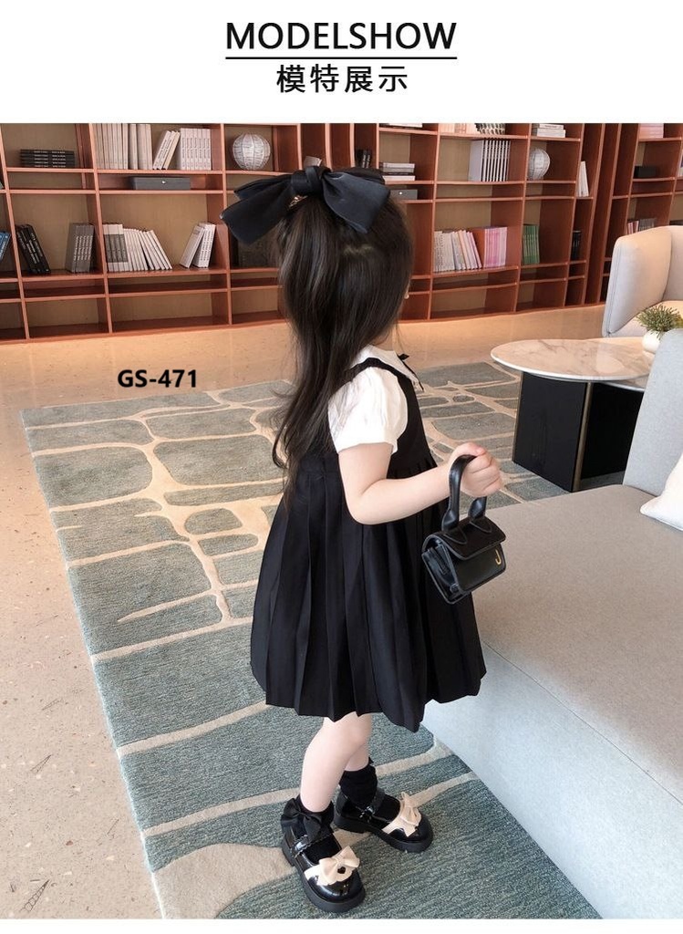 فستان بناتي اسود  