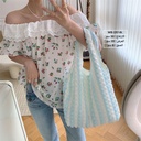 حقيبة نسائية قماش ازرق