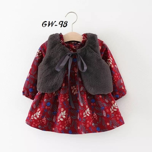 [GW-98] فستان بناتي مع يلك